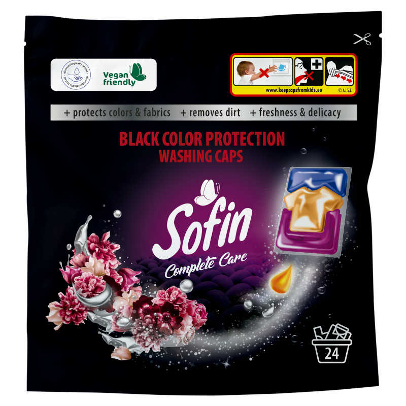 SOFIN Complete Care & Black Color Protection Kapsułki do prania tkanin czarnych 24 szt. frisco.pl