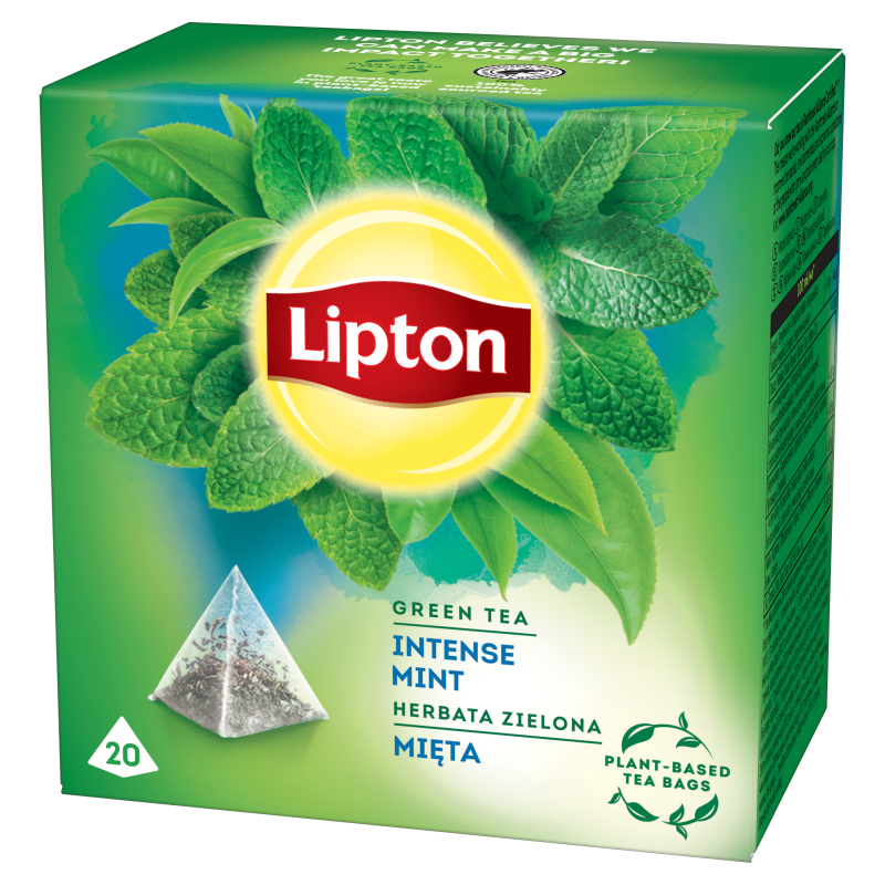 LIPTON Herbata zielona aromatyzowana Mięta 20 piramidek frisco.pl
