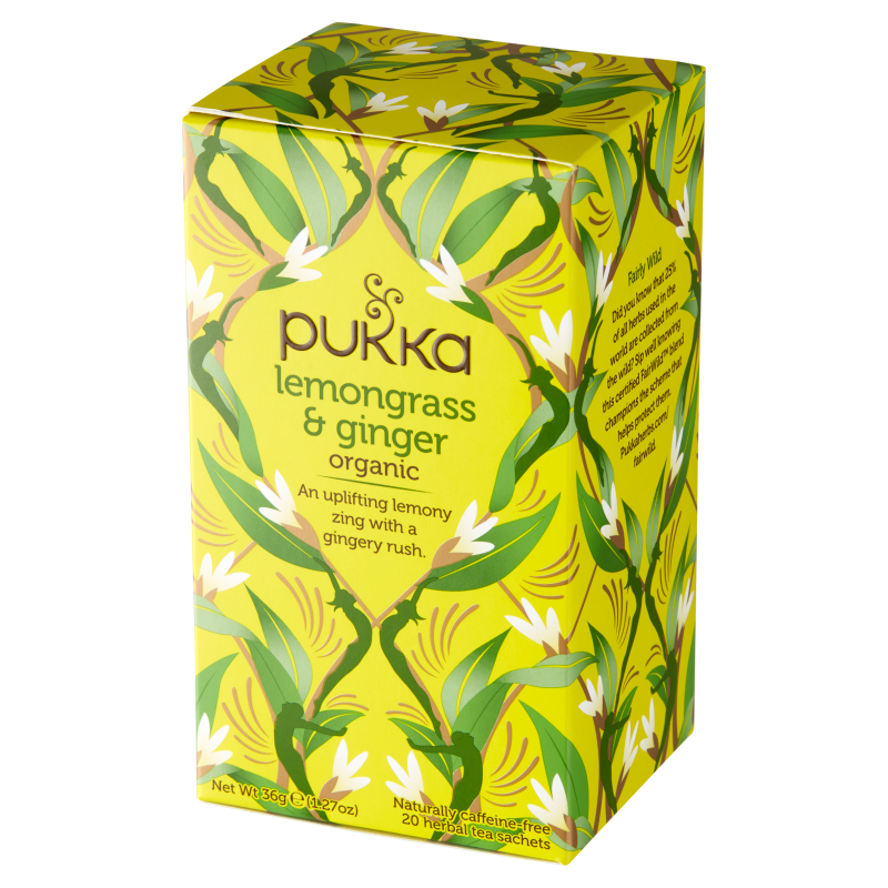PUKKA Herbata z trawą cytrynową i imbirem BIO 20 torebek (saszetki)