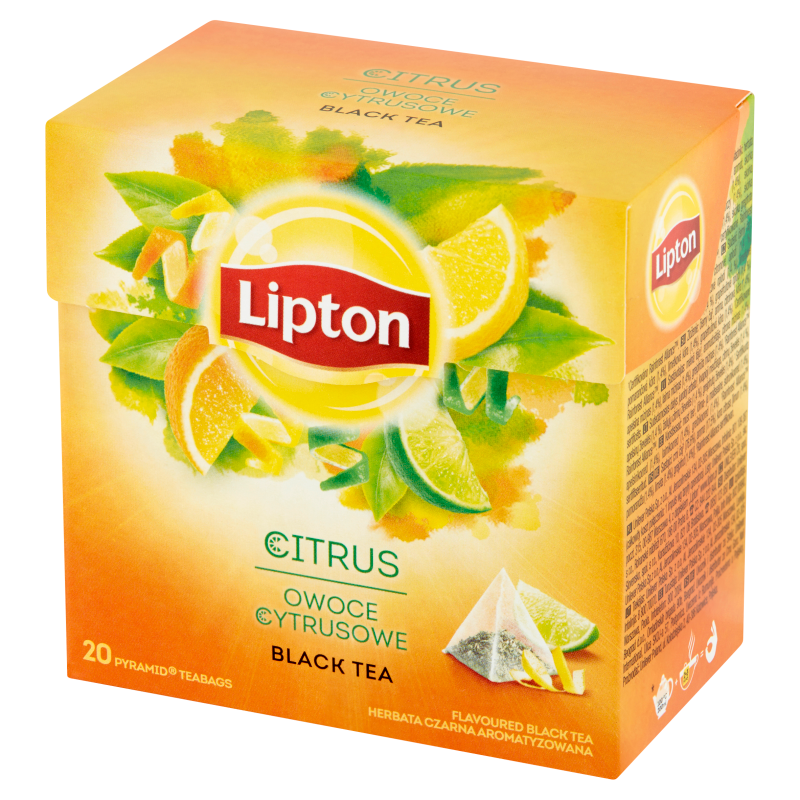 LIPTON Herbata czarna aromatyzowana Owoce Cytrusowe 20 piramidek frisco.pl