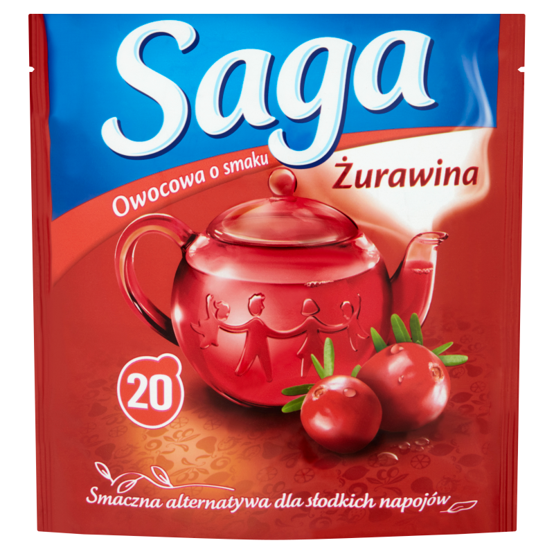 SAGA Herbata owocowa - żurawina 20 torebek ex. frisco.pl