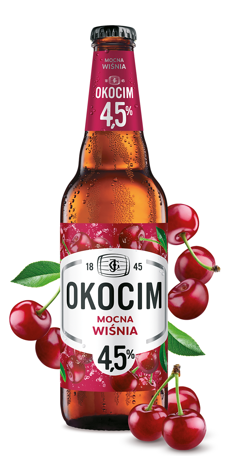 OKOCIM MOCNA WIŚNIA Piwo (cena zawiera 1 zł kaucji za butelkę)
