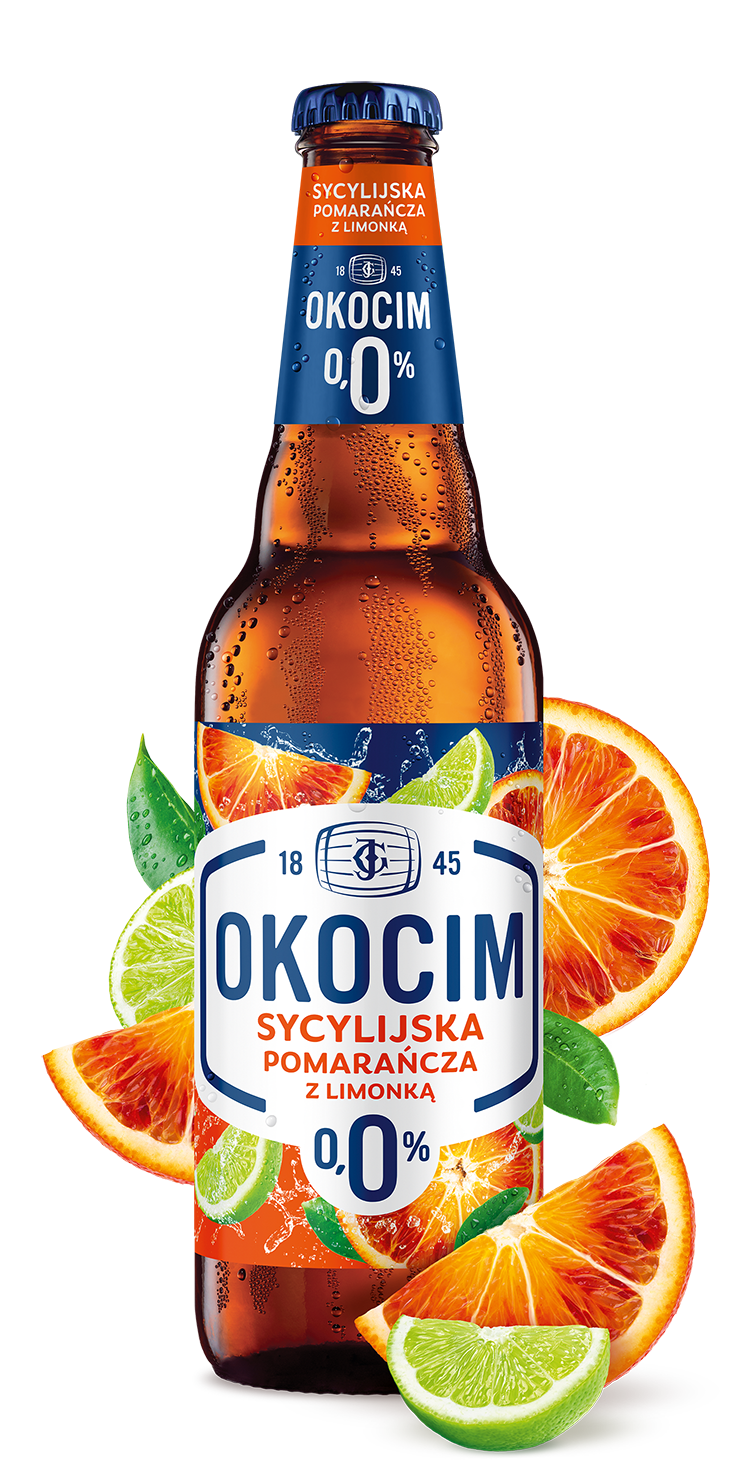 OKOCIM POMARAŃCZA SYCYLIJSKA z LIMONKĄ Piwo bezalkoholowe (cena zawiera 1 zł kaucji za butelkę) frisco.pl