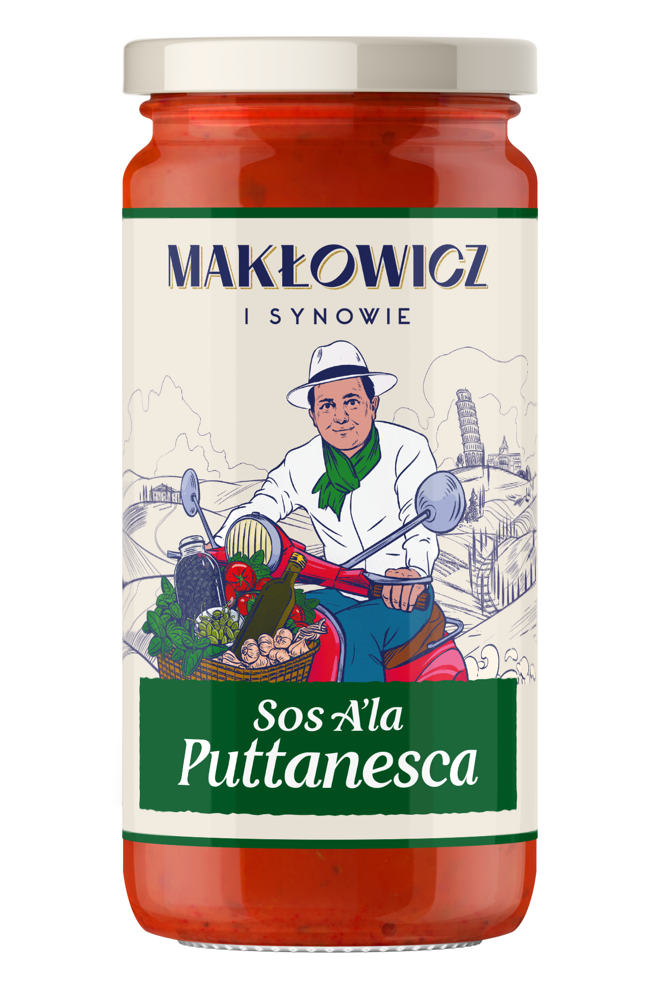 MAKŁOWICZ I SYNOWIE Sos włoski a'la Puttanesca (z dodatkiem kaparów)