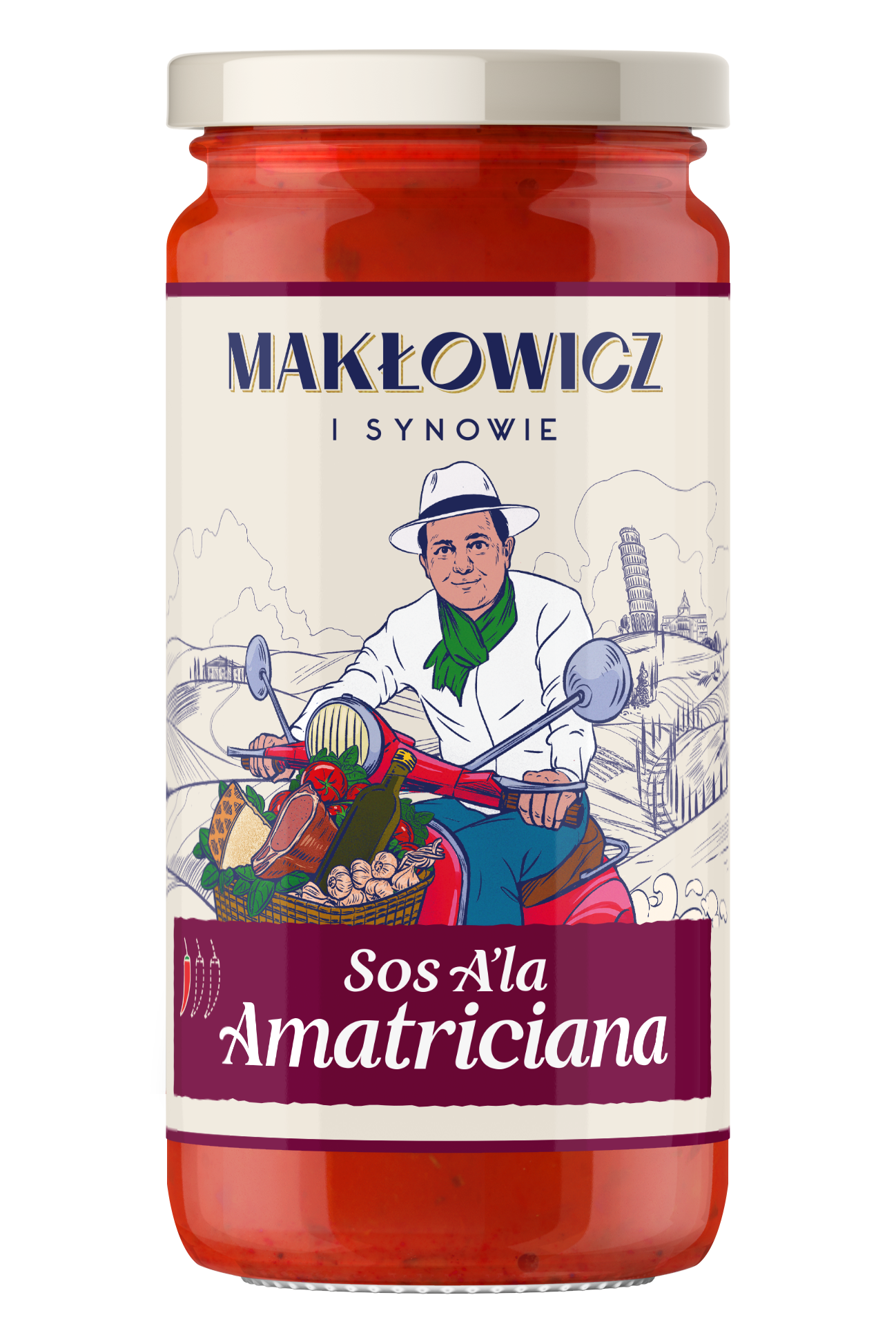MAKŁOWICZ I SYNOWIE Sos włoski a'la Amatriciana (z dodatkiem boczku i sera typu Grana Padano)