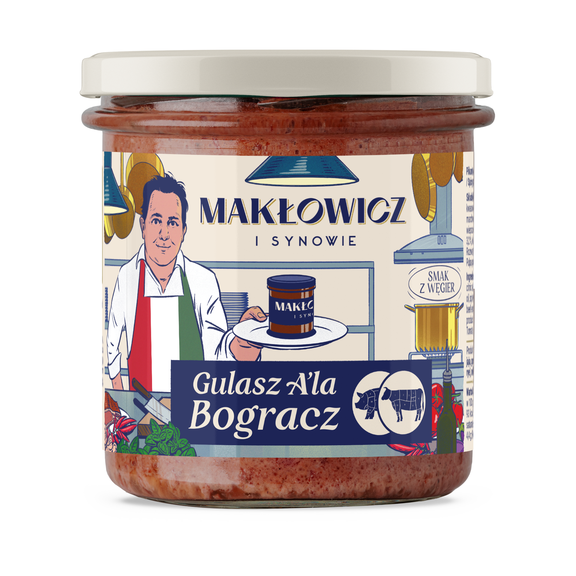 MAKŁOWICZ I SYNOWIE Gulasz a'la bogracz (węgierska potrawka wieprzowo-wołowa)