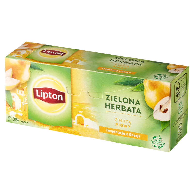 LIPTON Herbata zielona aromatyzowna Pigwa 25 torebek ex.