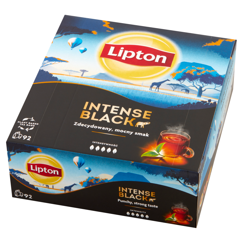 LIPTON INTENSE BLACK Herbata czarna 92 torebek ex. frisco.pl