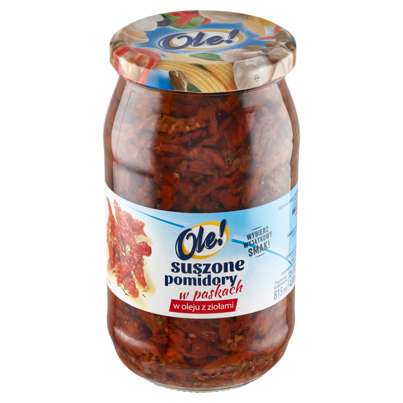 OLE! Pomidory suszone w paskach z ziołami (w oleju)