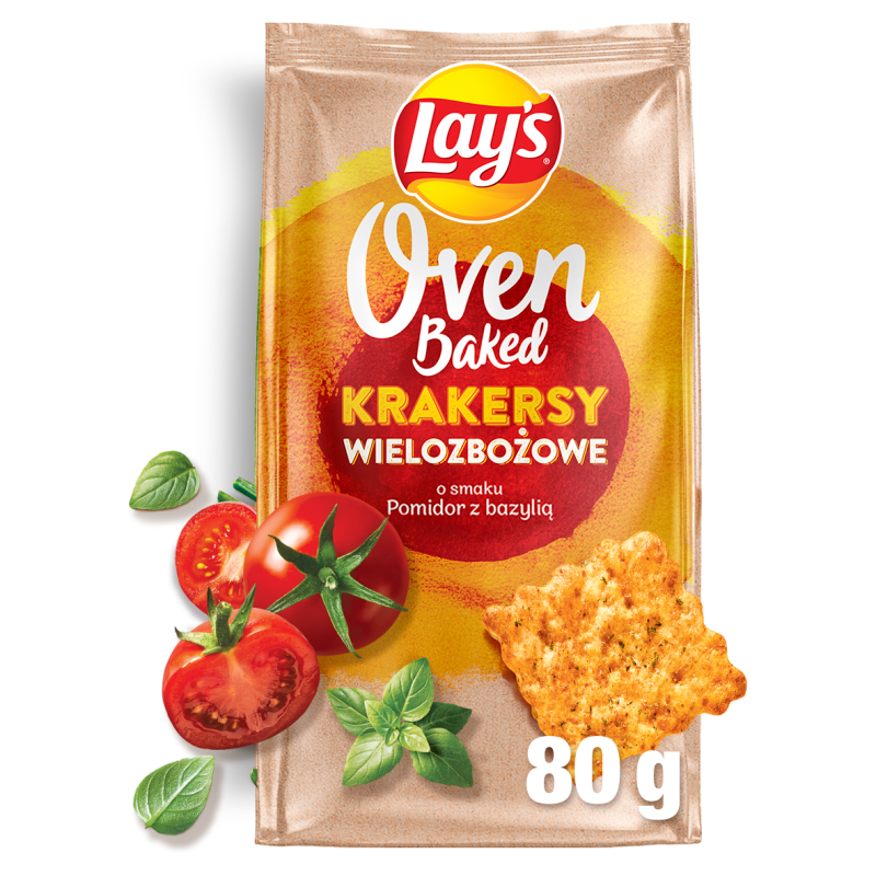 LAY'S Oven Baked Krakersy wielozbożowe o smaku pomidora z bazylią frisco.pl