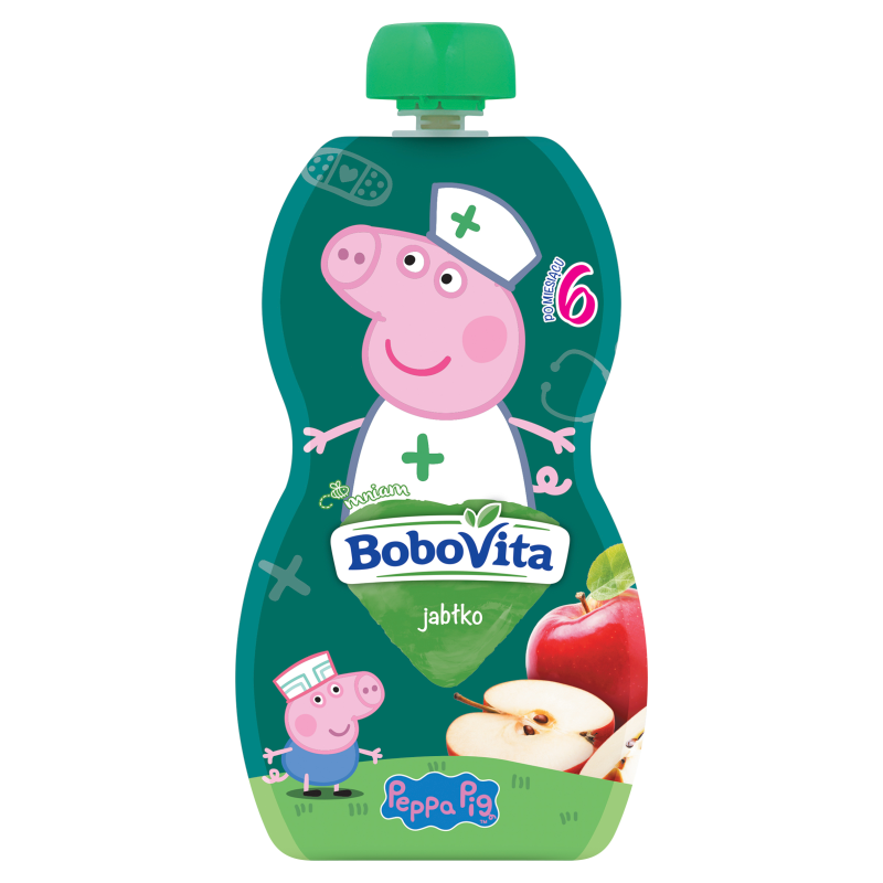 BOBOVITA Mus jabłko po 6 miesiącu Świnka Peppa frisco.pl