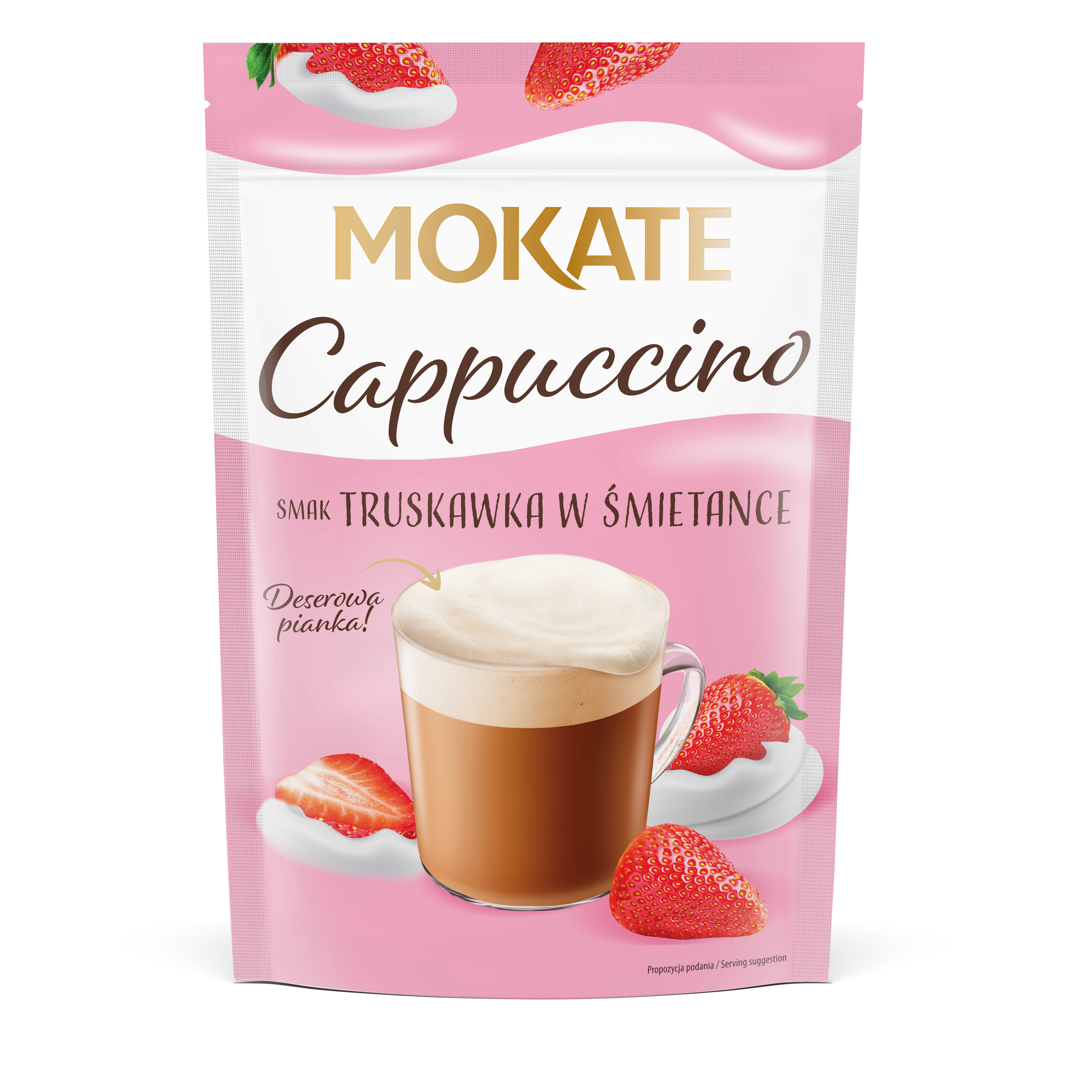 MOKATE Cappuccino o smaku truskawki w śmietance frisco.pl