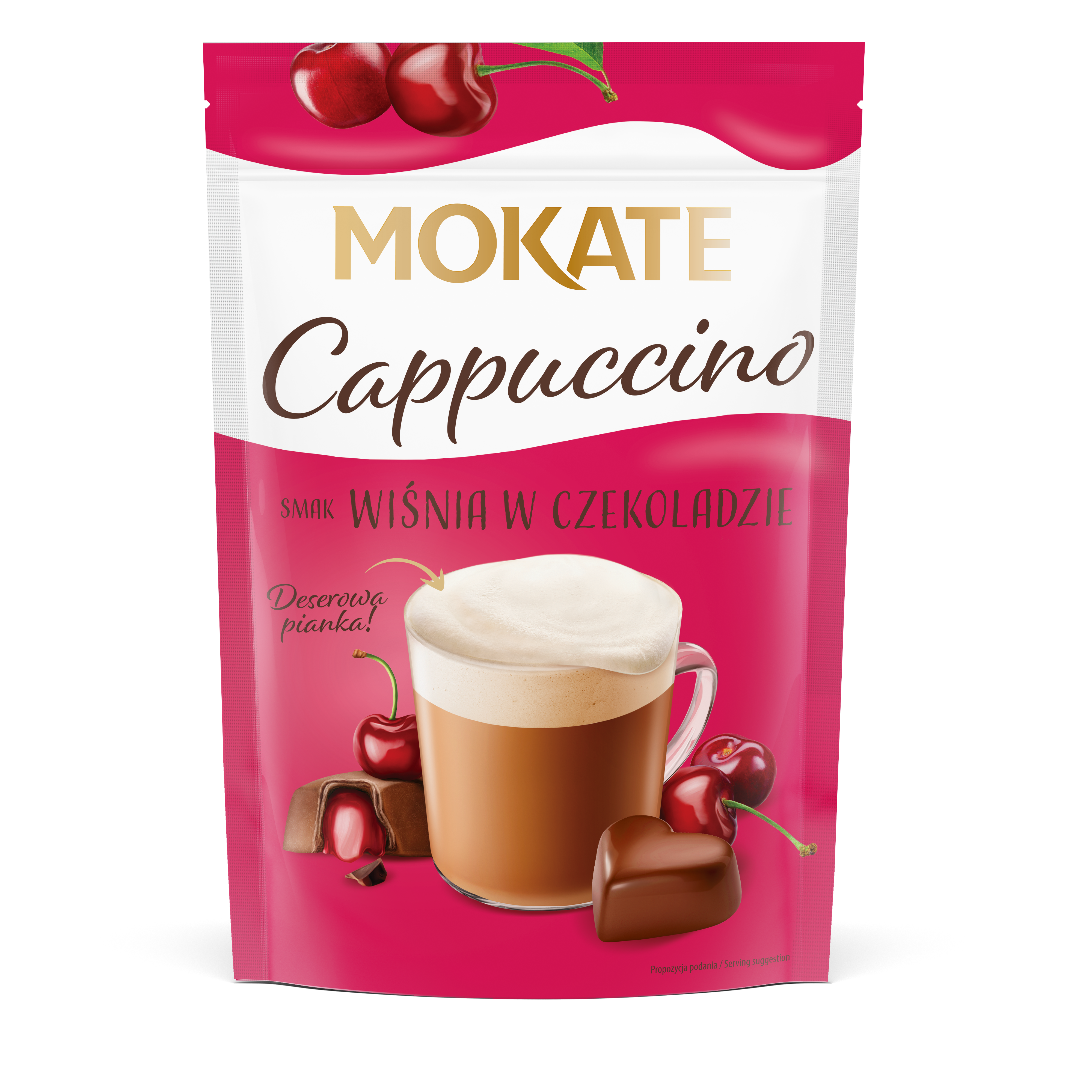 MOKATE Cappuccino o smaku wiśni w czekoladzie frisco.pl