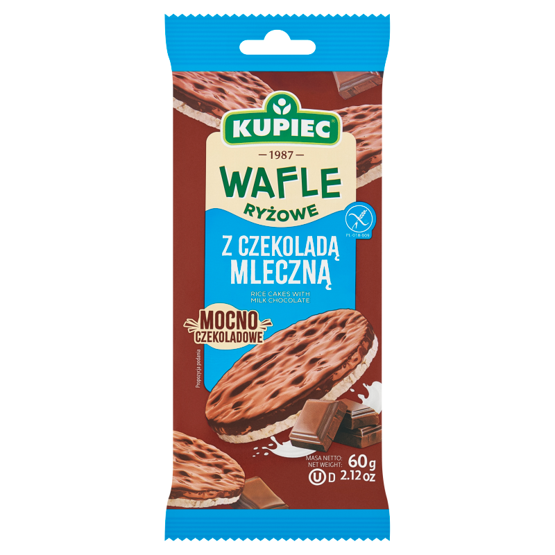 KUPIEC Wafle ryżowe z mleczną czekoladą
