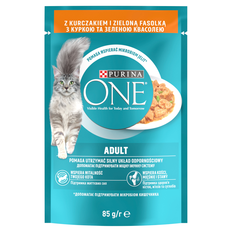 PURINA ONE Adult Pokarm dla kota Kurczak i Zielona Fasolka