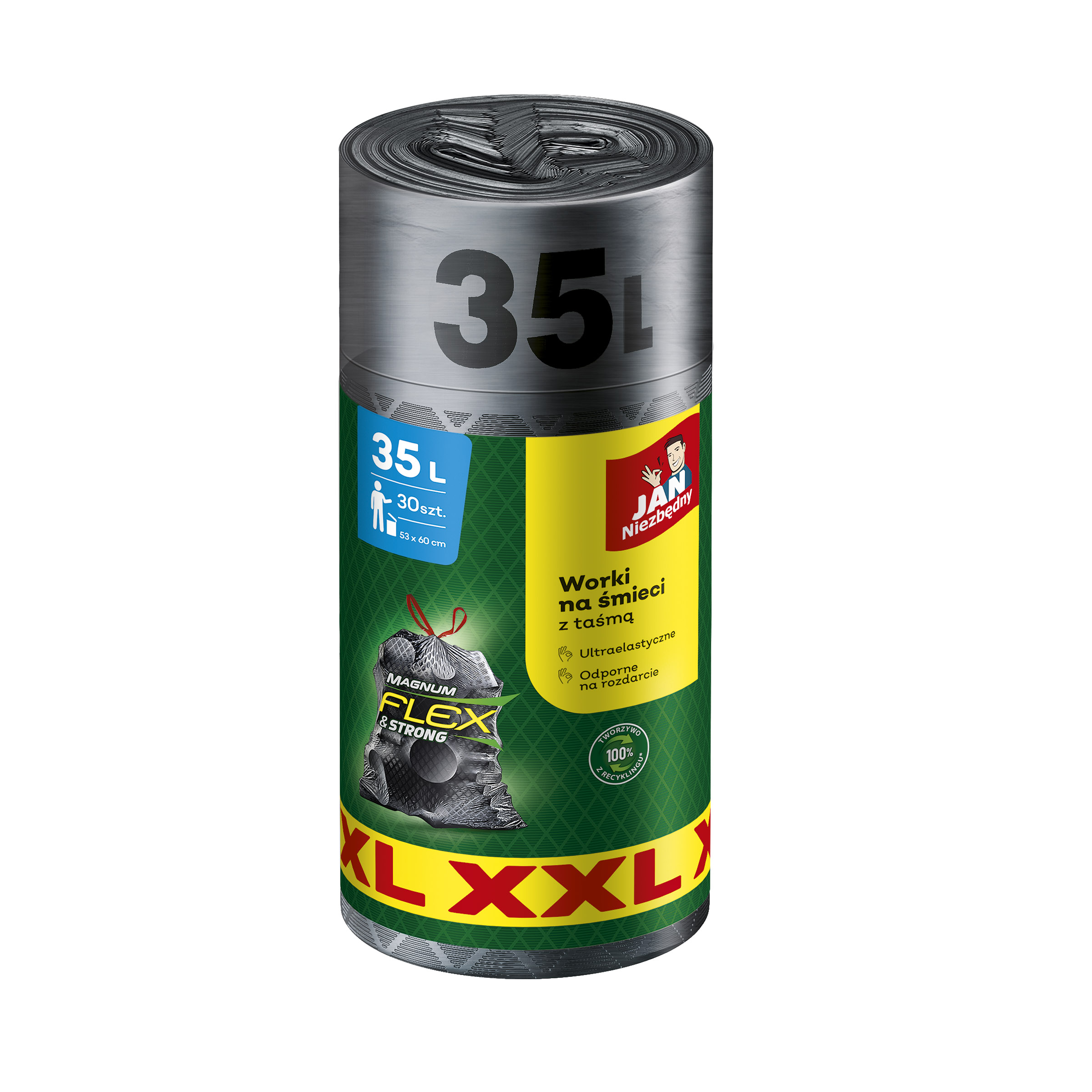 JAN NIEZBĘDNY Magnum Flex XXL Worki na śmieci 35l 30szt.