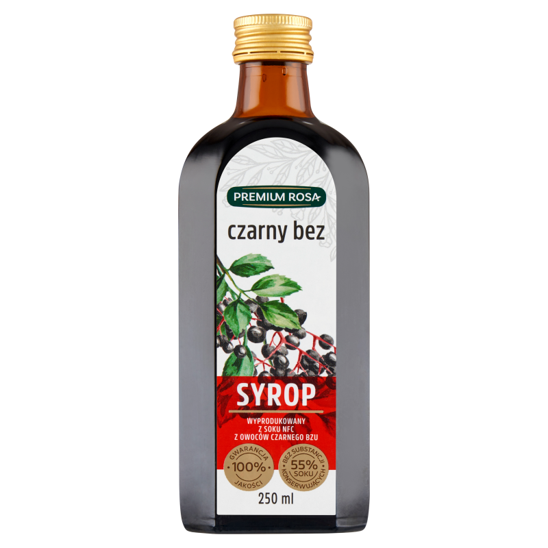 PREMIUM ROSA Syrop z czarnego bzu o obniżonej zawartości cukru