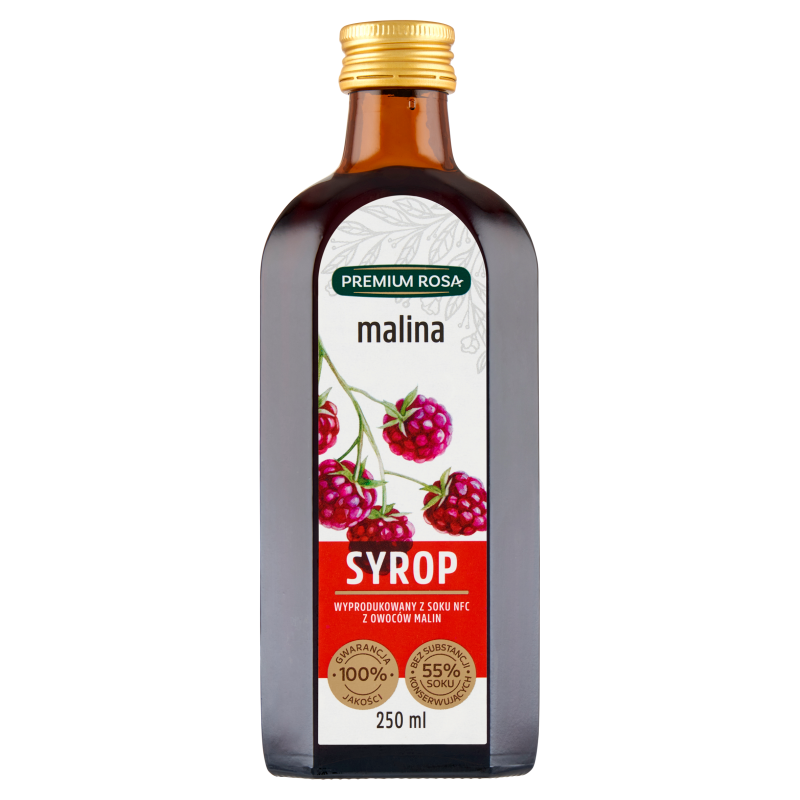 PREMIUM ROSA Syrop malinowy o obniżonej zawartości cukru