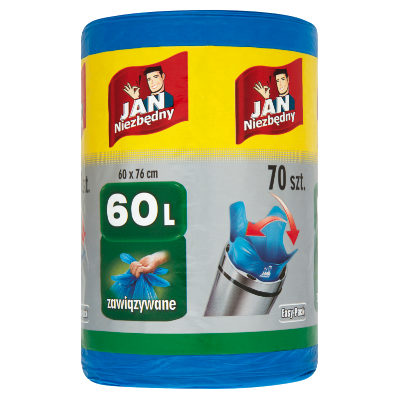 JAN NIEZBĘDNY Easy-Pack XXL Worki na śmieci 60l 70szt.