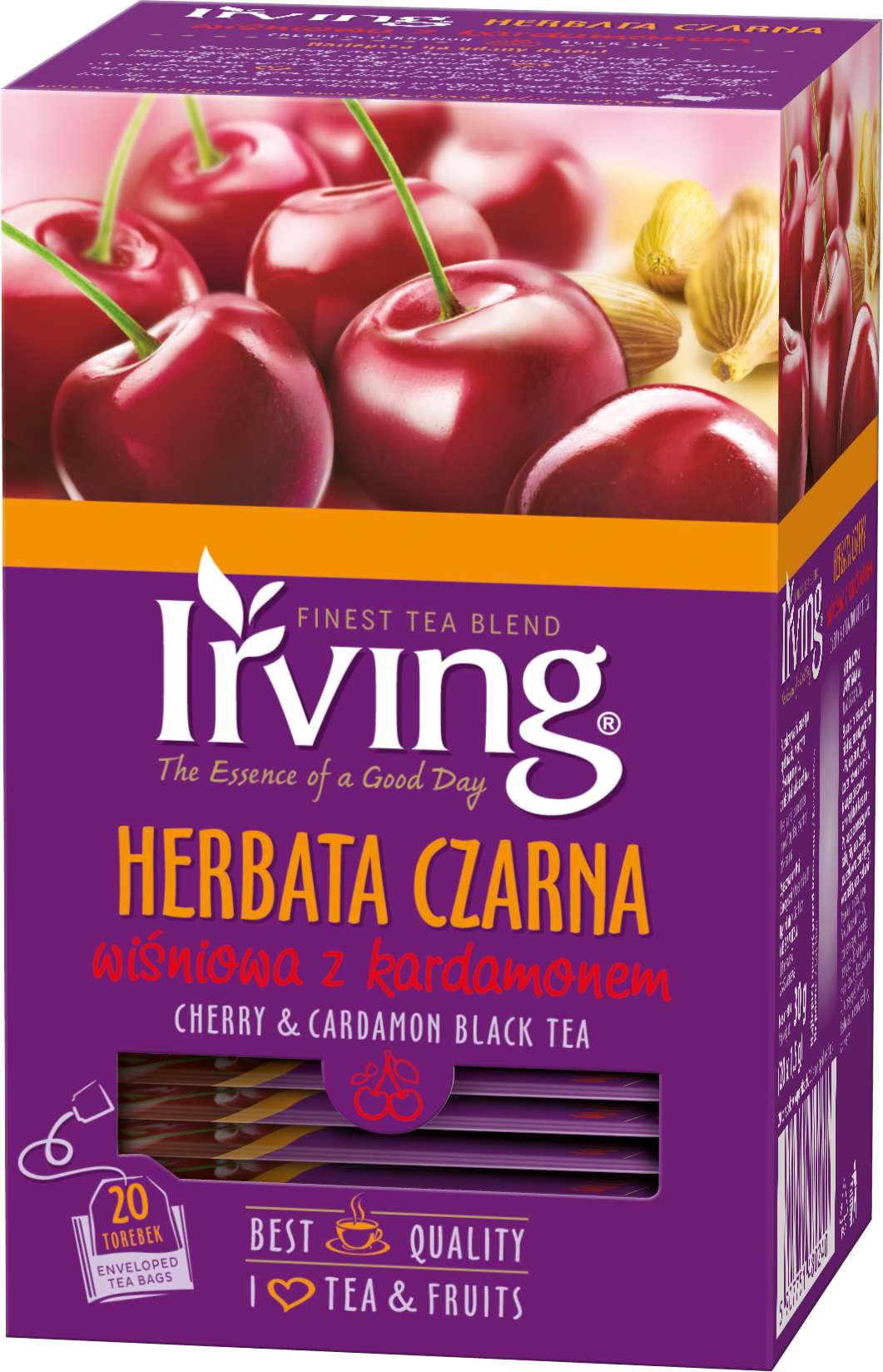 IRVING Herbata czarna wiśniowa z kardamonem 20 torebek (saszetki)