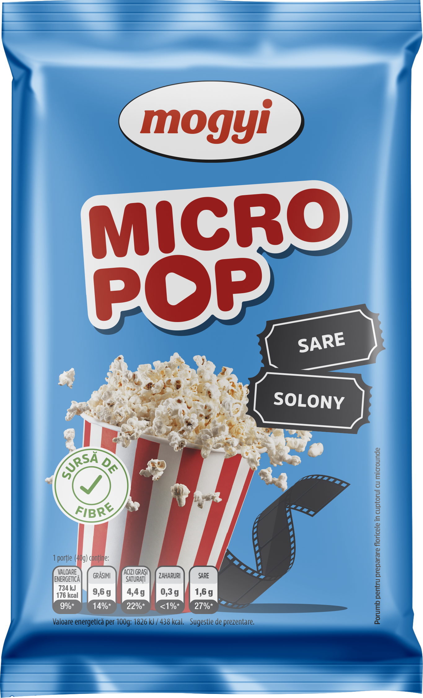 MOGYI Micropop - popcorn do mikrofali solony