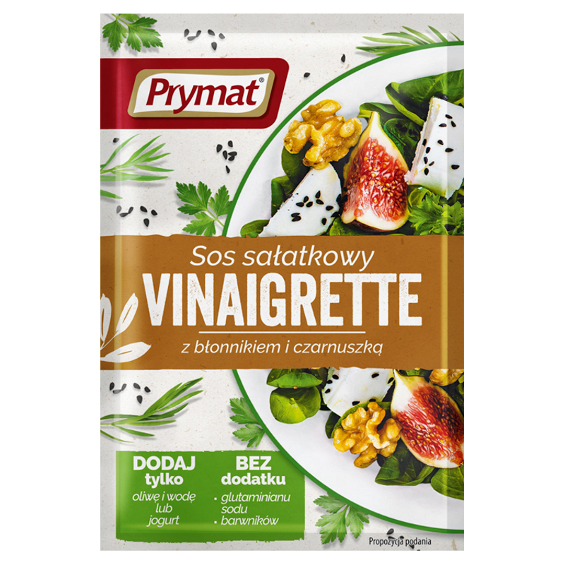 PRYMAT Sos sałatkowy vinaigrette z błonnikiem i czarnuszką
