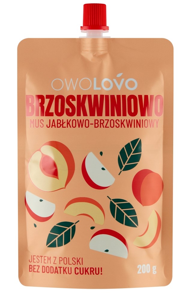 OWOLOVO Mus jabłkowo brzoskwiniowy