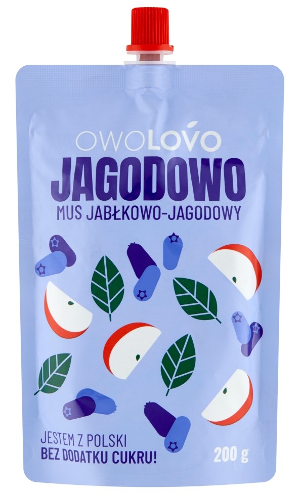 OWOLOVO Mus jabłkowo jagodowy