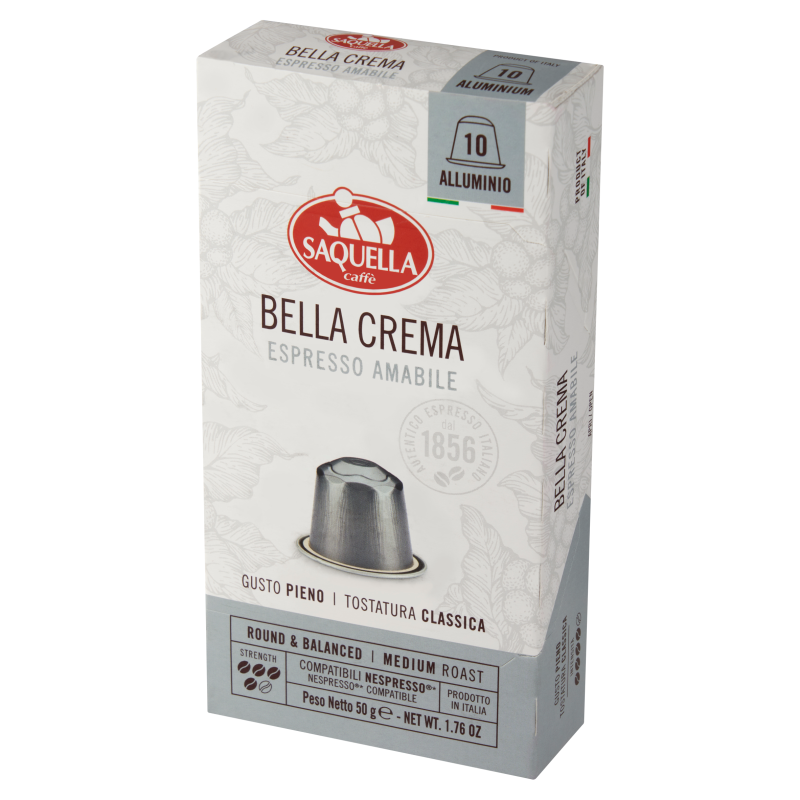 SAQUELLA Bella Crema Espresso Amabile Kawa w kapsułkach (10 kapsułek)