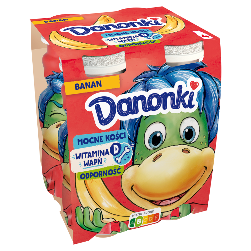 DANONKI Jogurt do picia bananowy 4x100g frisco.pl