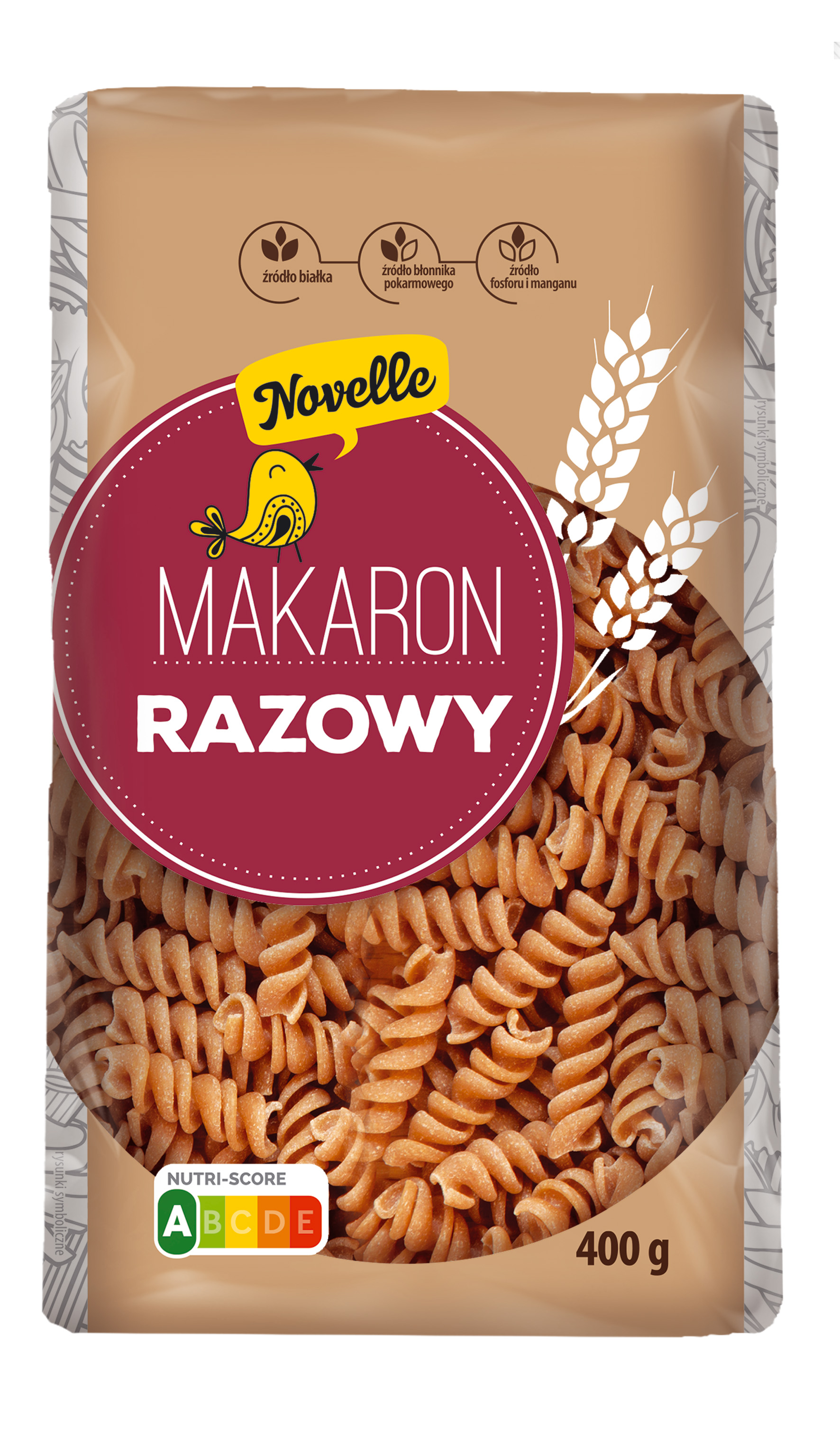 NOVELLE Makaron razowy - świderki