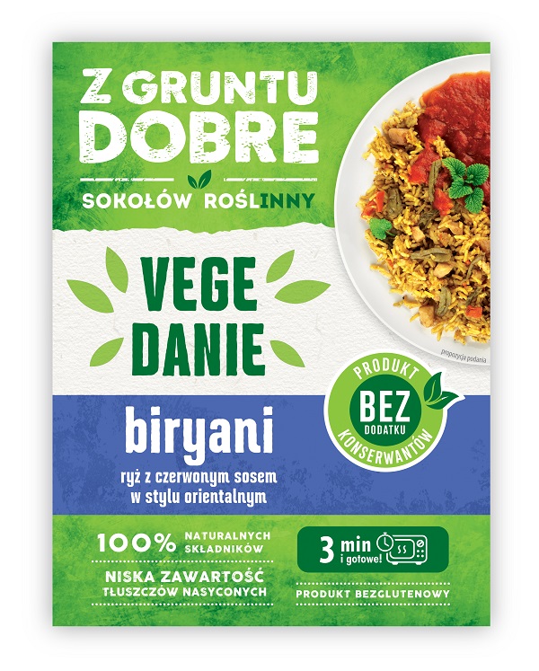 Z GRUNTU DOBRE Biryani ryż w stylu indyjskim z czerwonym sosem