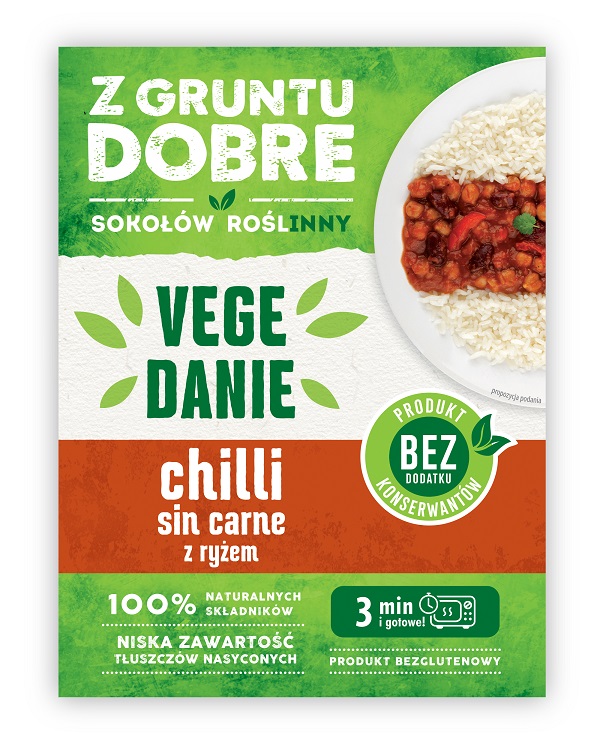 Z GRUNTU DOBRE Chilli sin carne z ryżem