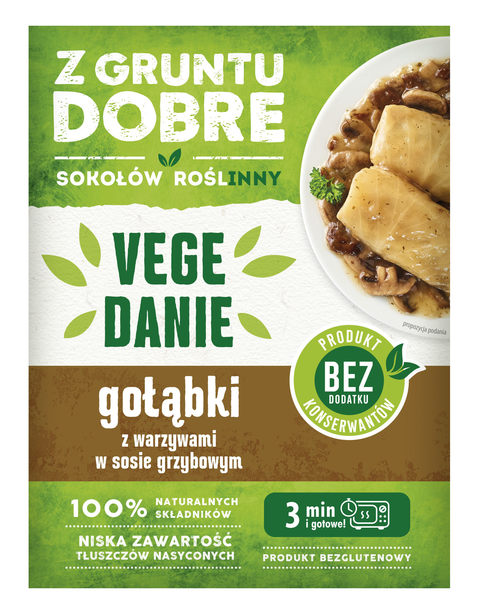 Z GRUNTU DOBRE Gołąbki z warzywami w sosie grzybowym