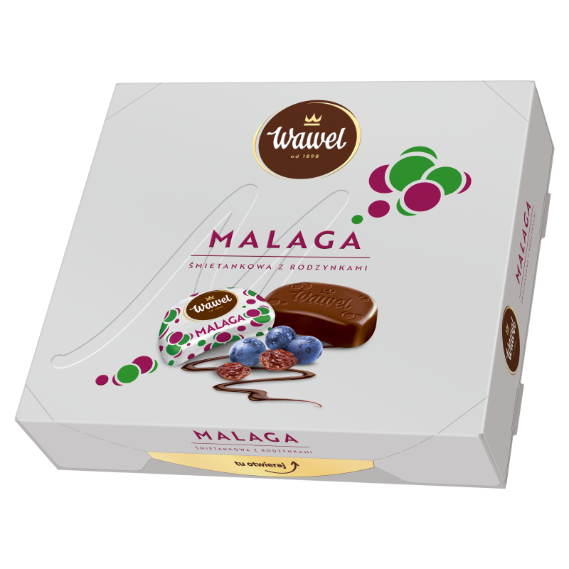 WAWEL Czekoladki nadziewane Malaga śmietankowa z rodzynkami frisco.pl