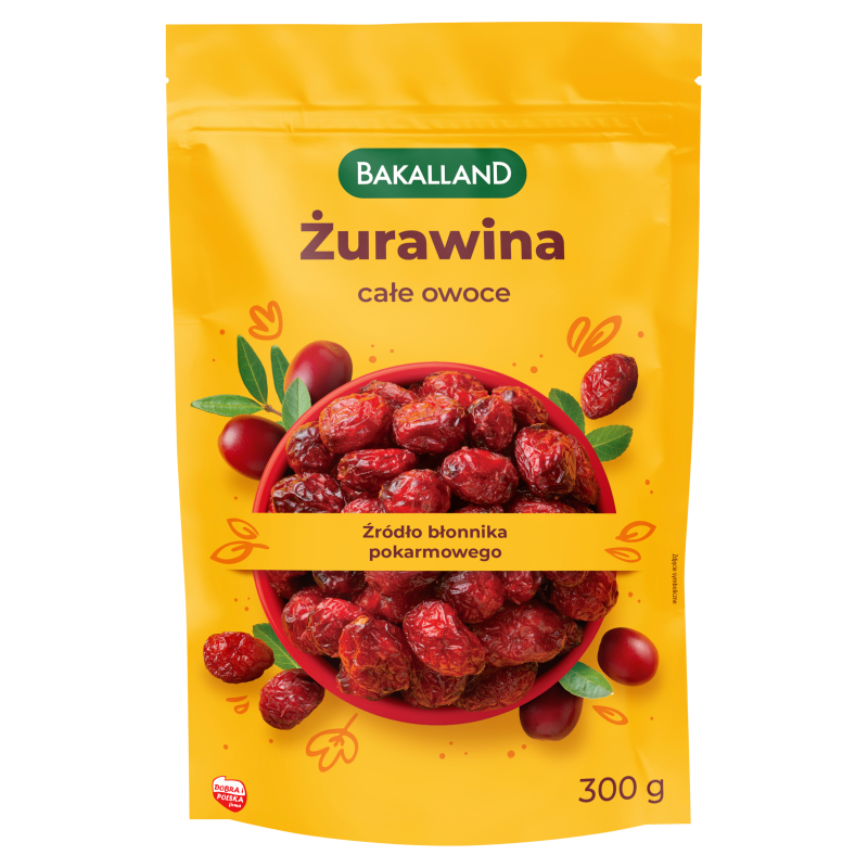 BAKALLAND Żurawina (całe owoce)