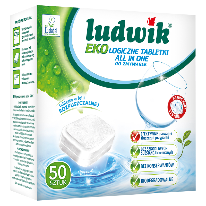 LUDWIK ALL IN ONE Tabletki ekologiczne do zmywarki EKO 50 szt.