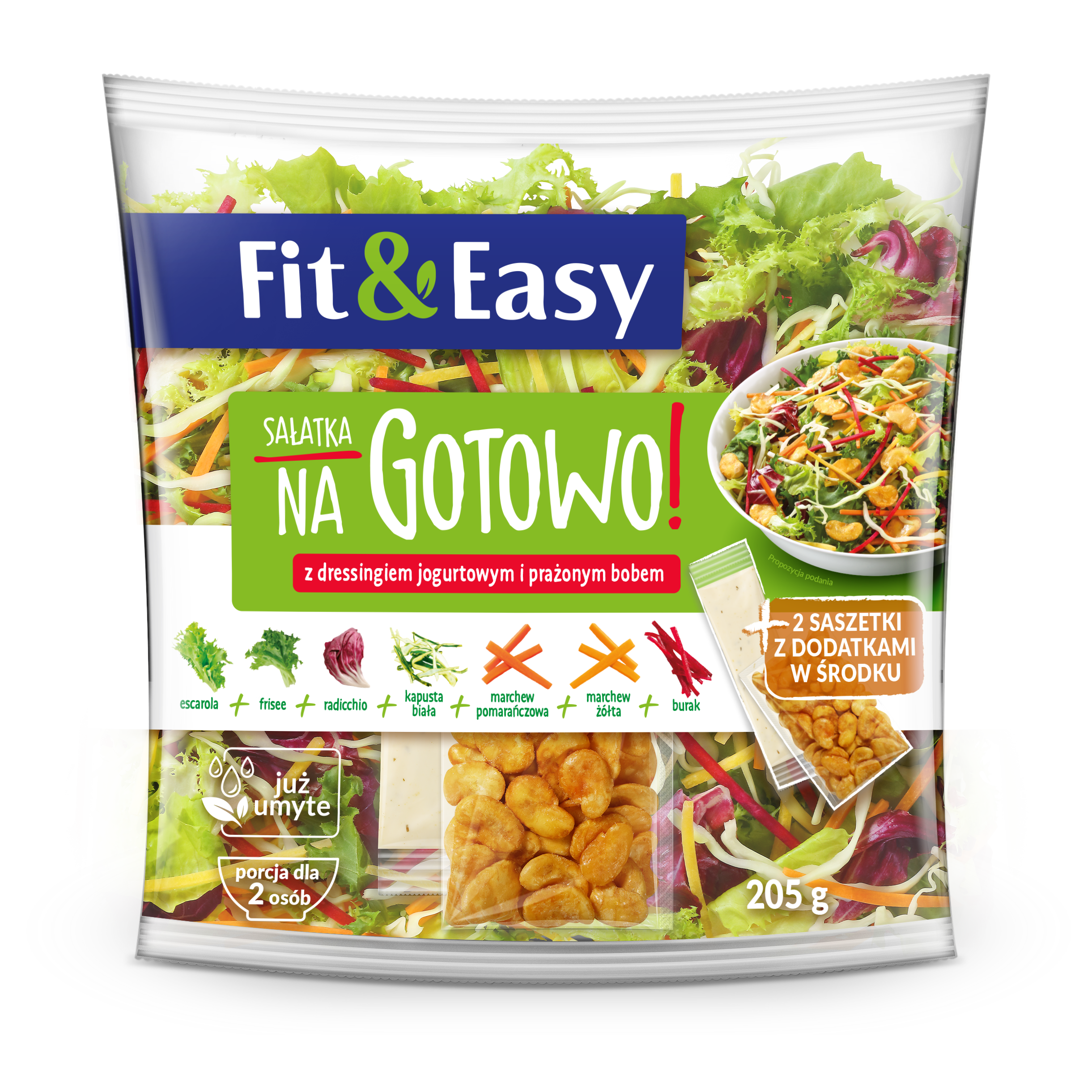FIT&EASY Sałatka na gotowo z bobem frisco.pl