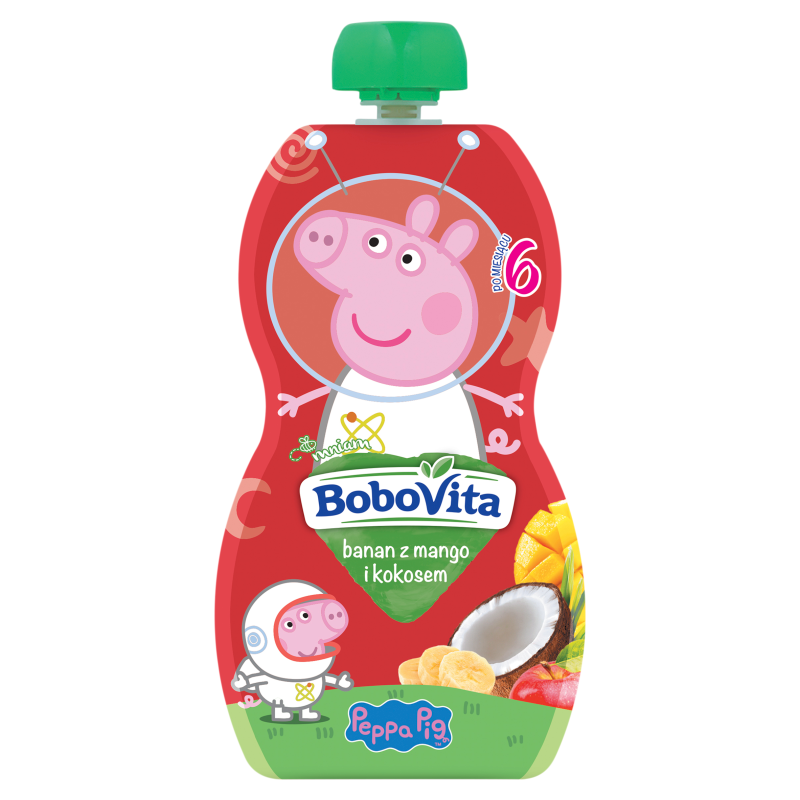 BOBOVITA Mus banan z mango i musem kokosowym po 6 miesiącu Świnka Peppa