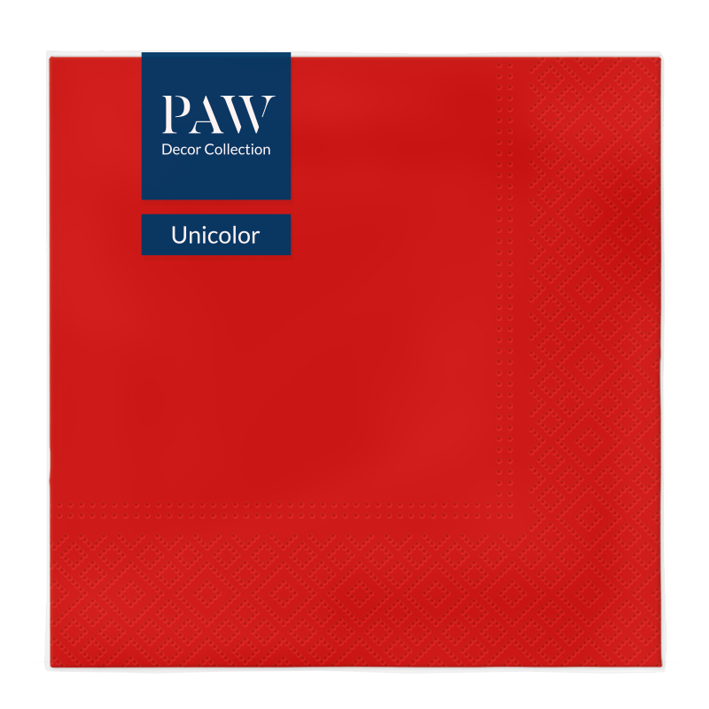 PAW DECOR COLLECTION Serwetki z bibuły 3-warstwowej Chilii Red