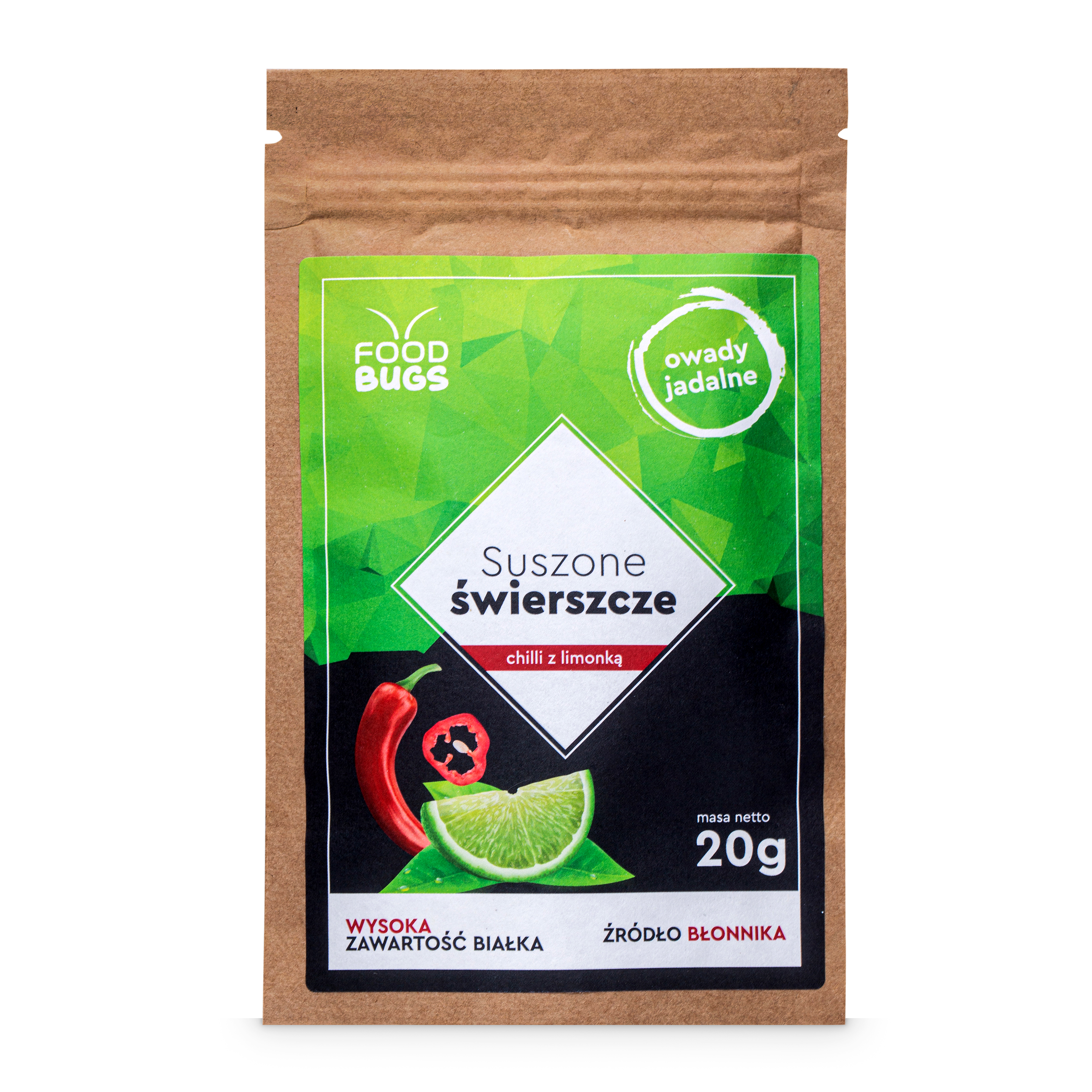 FoodBugs Świerszcze chilli-limonka
