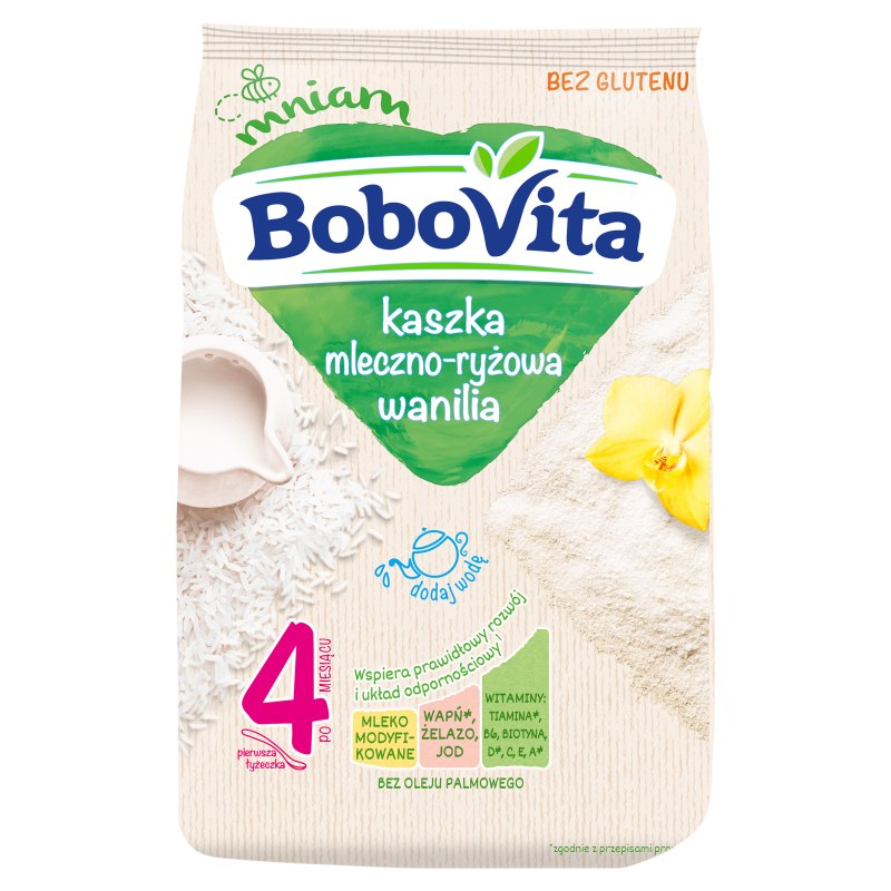 BOBOVITA Kaszka mleczno-ryżowa o smaku waniliowym - po 4 miesiącu frisco.pl
