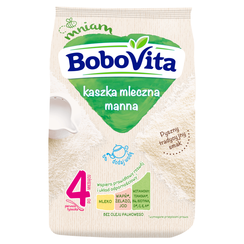 BOBOVITA Tradycyjny posiłek Mleczna kaszka manna - po 4 miesiącu frisco.pl