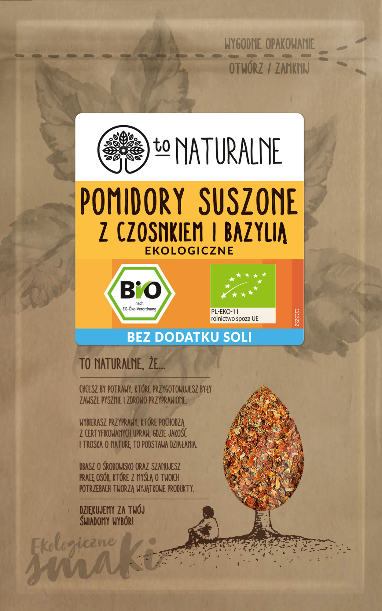 PRYMAT To Naturalne Pomidory suszone z czosnkiem niedźwiedzim BIO frisco.pl