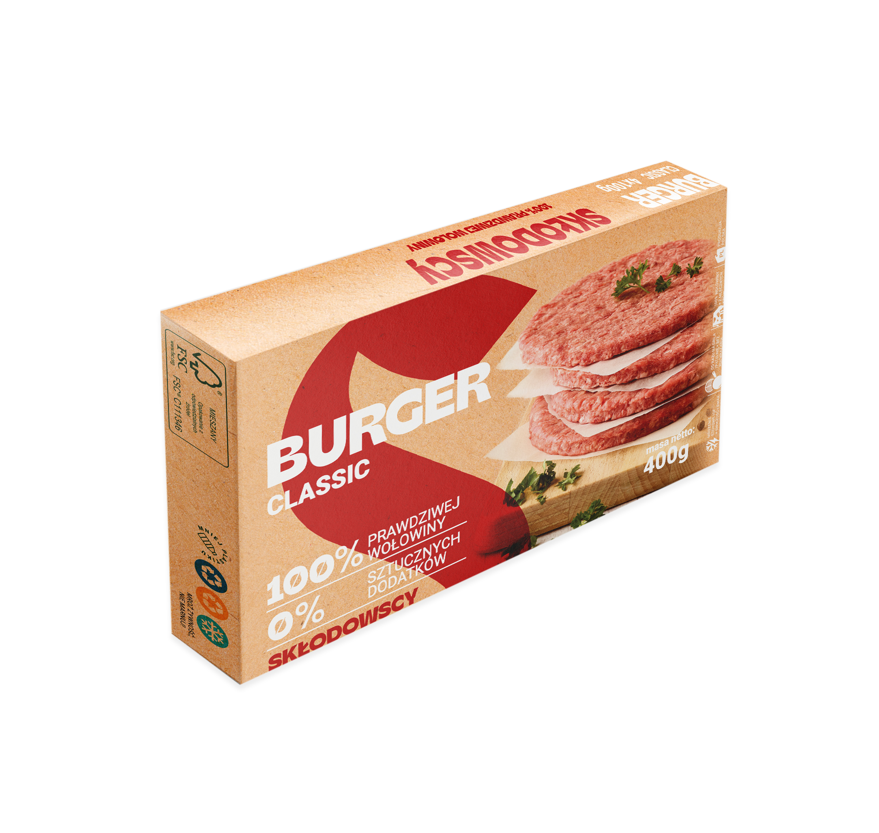 SKŁODOWSCY Mrożony burger wołowy Classic frisco.pl
