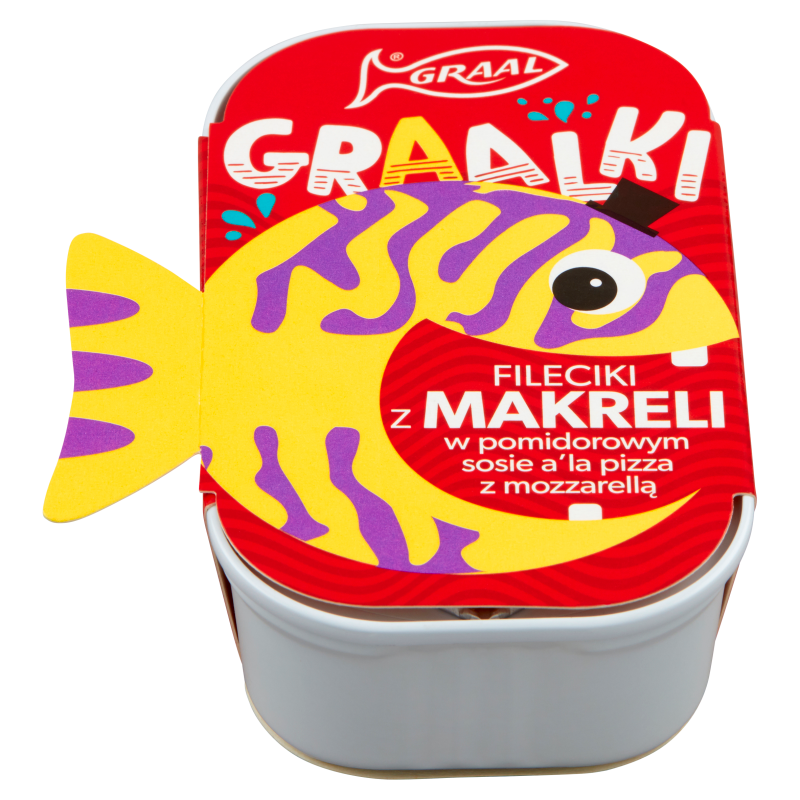 GRAAL GRAALKI Fileciki z makreli w pomidorowym sosie a'la pizza z serem mozarella
