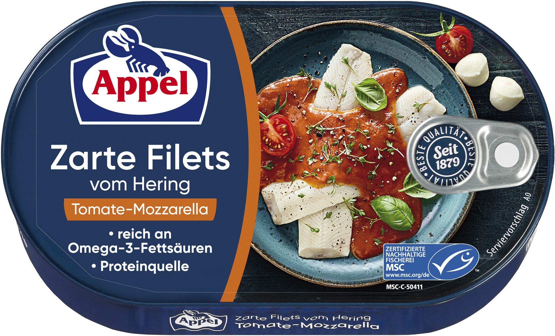 APPEL Filety śledziowe w sosie pomidorowo-mozzarellowym