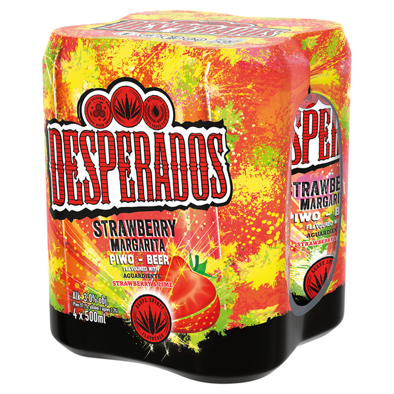 DESPERADOS STRAWBERRY Margarita Piwo 4x500ml (puszka)