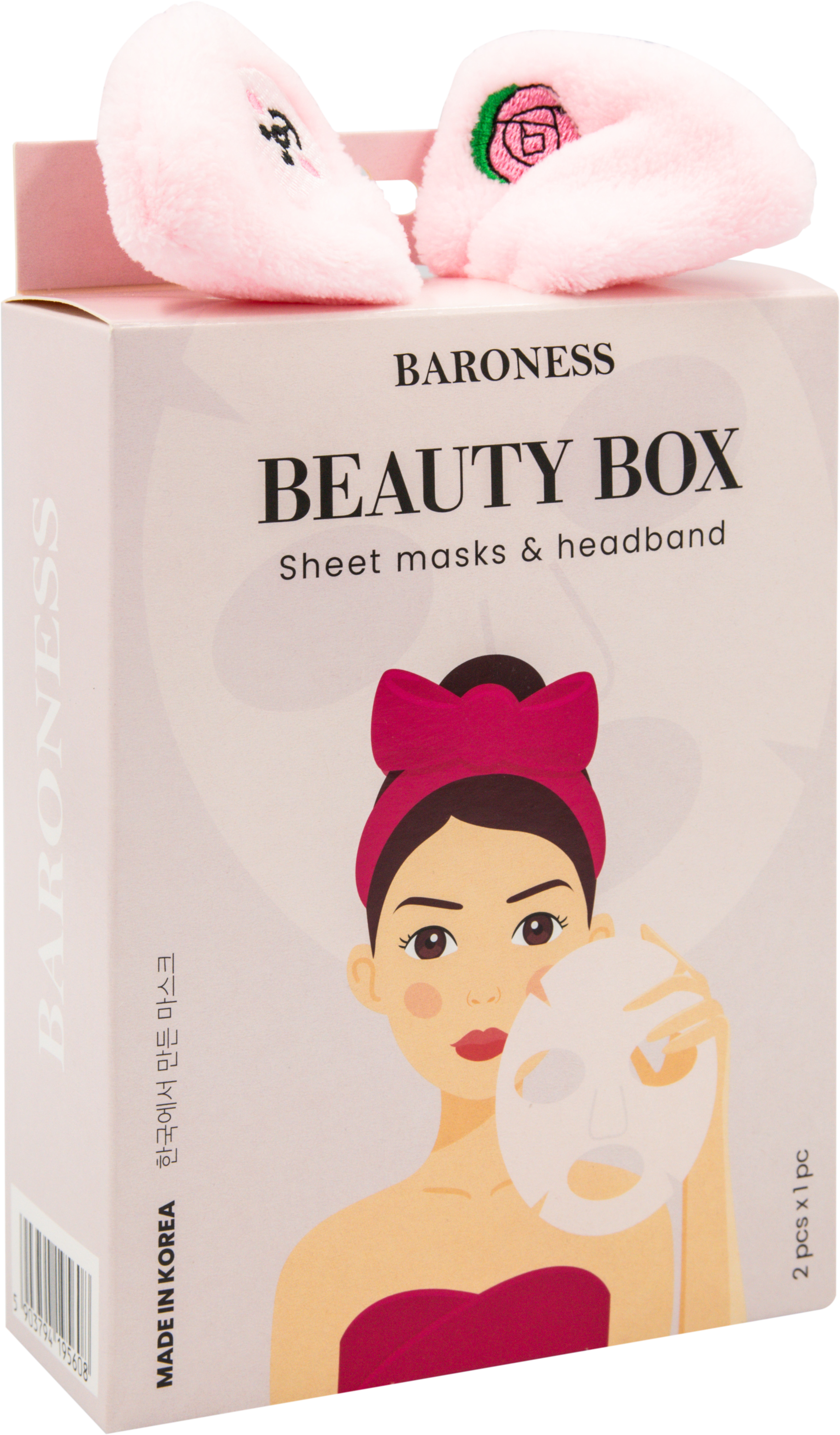 Beauty Box Zestaw opaska + 2 maski w płachcie frisco.pl