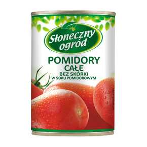 SŁONECZNY OGRÓD Pomidory całe (bez skórki) w soku pomidorowym